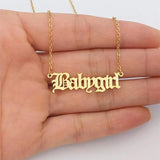 Name plate necklace