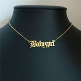 Name plate necklace