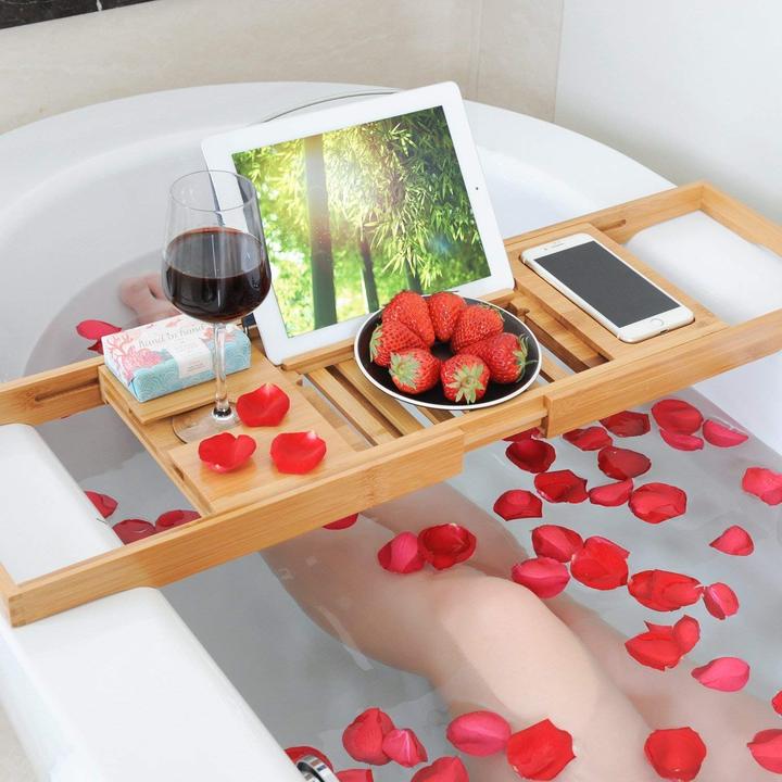 Bamboo Bath Tray Multi-function