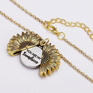 Secret Message Sunflower Necklace