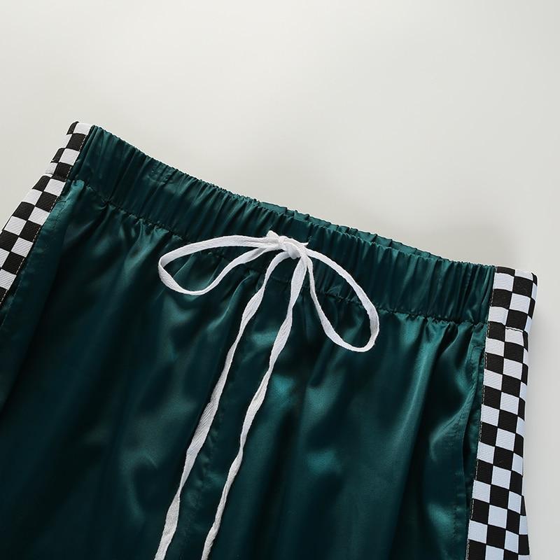 'Jadette' high waist satin sweatpants