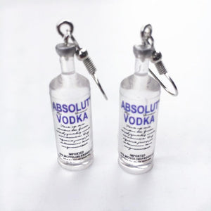 Vodka bottle earrings