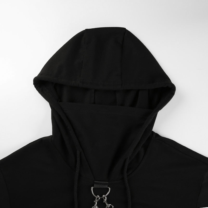 Black Cropped Hoodies