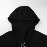 Black Cropped Hoodies