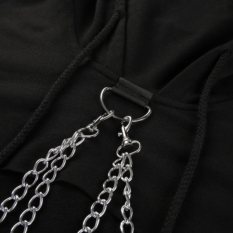 Black Cropped Hoodies