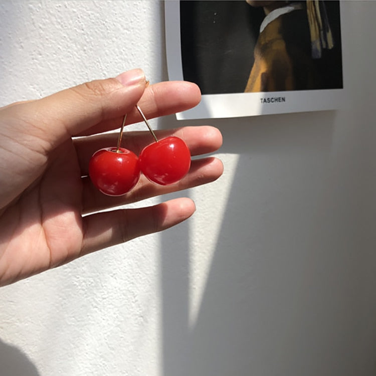 Realistic Cherry Earrings