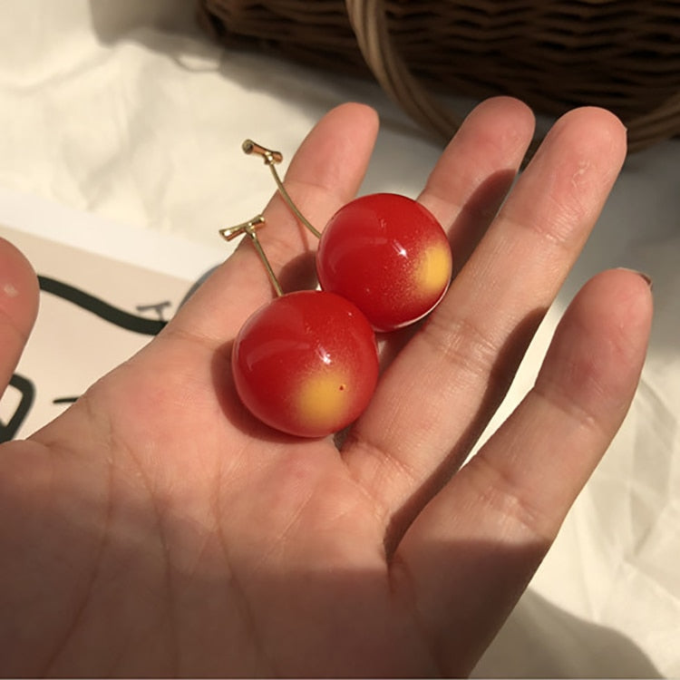 Realistic Cherry Earrings