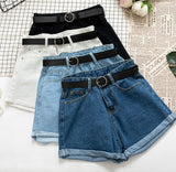 Denim Shorts High Waist Plus Belt