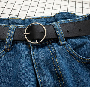 Denim Shorts High Waist Plus Belt