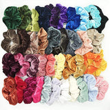 40 pack of velvet feel scrunchies