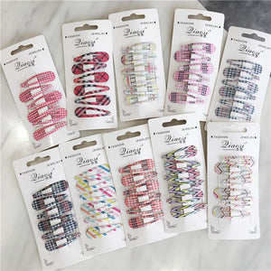 6 Pack of Printed Hair Clips