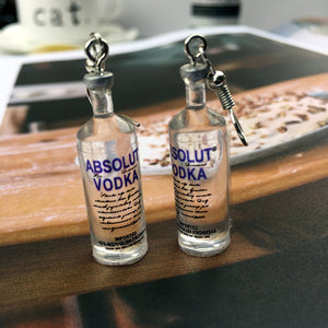 Vodka bottle earrings