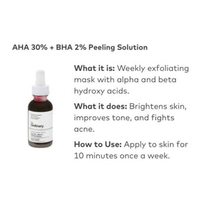 The Ordinary AHA 30% + BHA 2% Peeling Solution