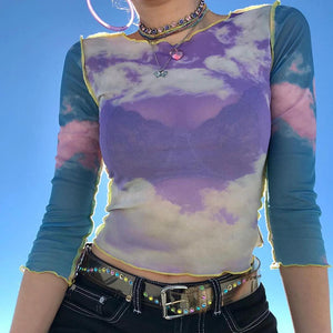 Blue Sky Crop Top