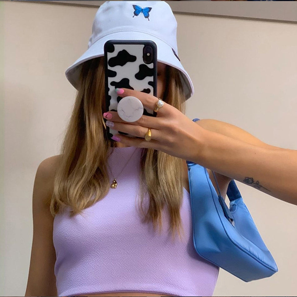 Blue Butterfly Bucket Hat