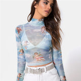 ANGELS LONG-SLEEVED CROP TOP