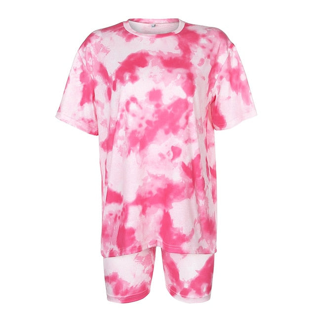 Pink Tie Dye T-Shirt Set