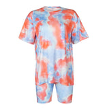 Orange Tie Dye T-Shirt Set