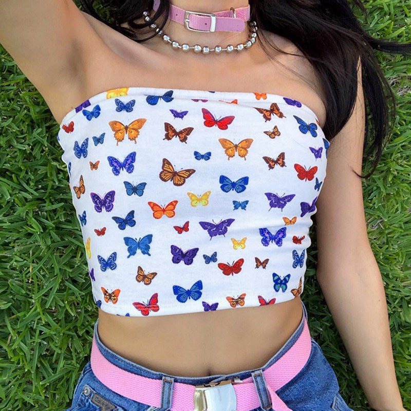 Butterfly Tube Top