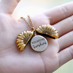 Secret Message Sunflower Necklace