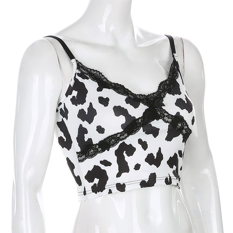 Cow print tank top