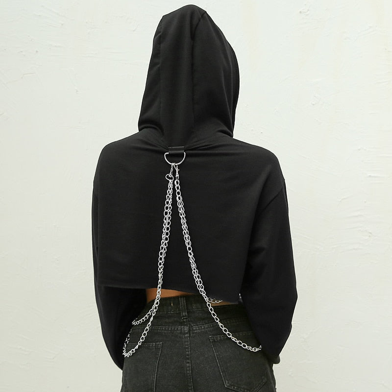 Black Cropped Hoodies