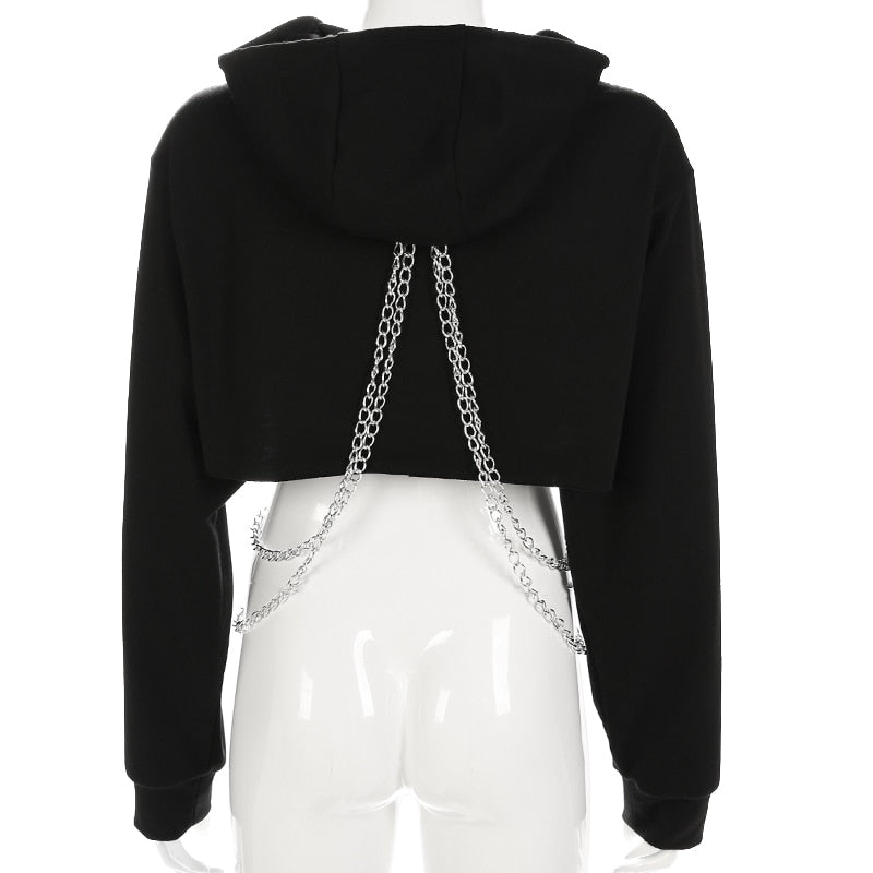 Black Cropped Hoodies