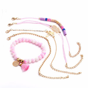 5 Pièces Fashion Women Charm Bracelets