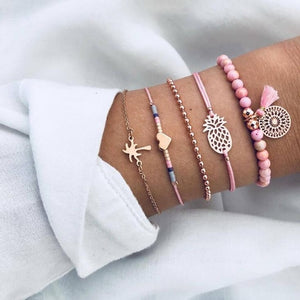 5 Pièces Fashion Women Charm Bracelets